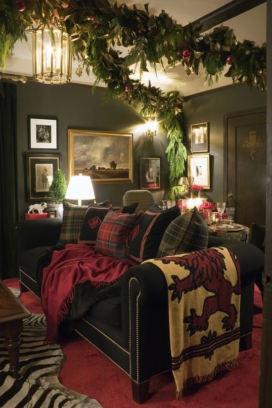 Whimsical, but still masculine Christmas decorating idea