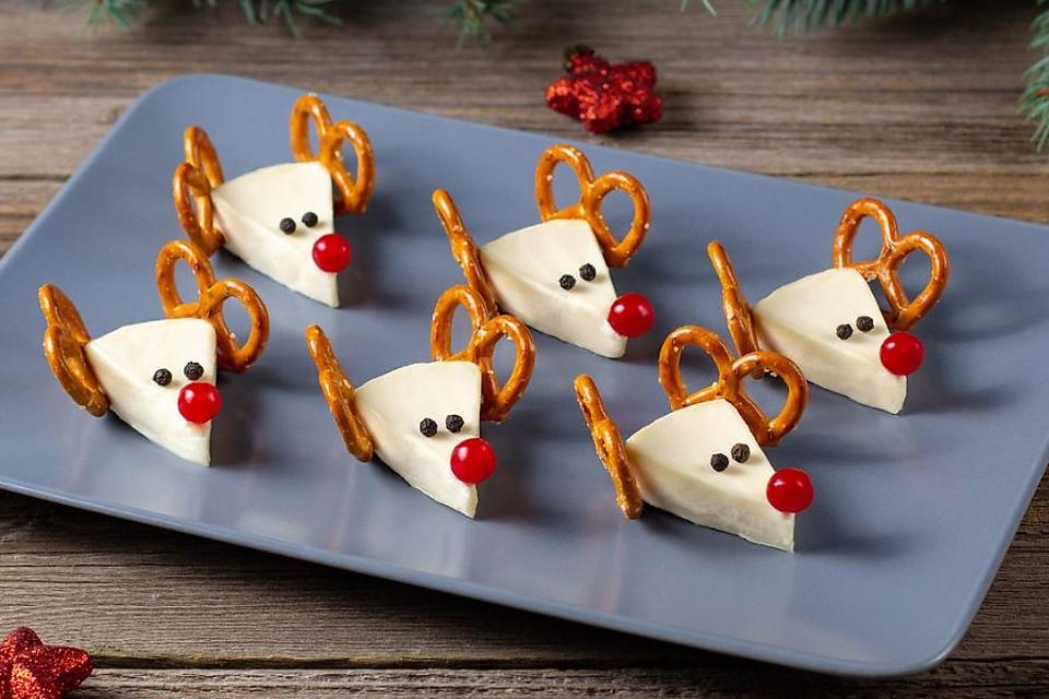 Cheese Reindeer Christmas Snacks