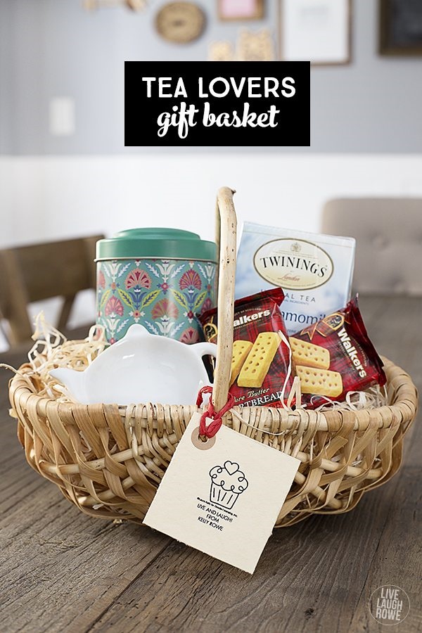 DIY Valentine's Day basket gift for tea lovers