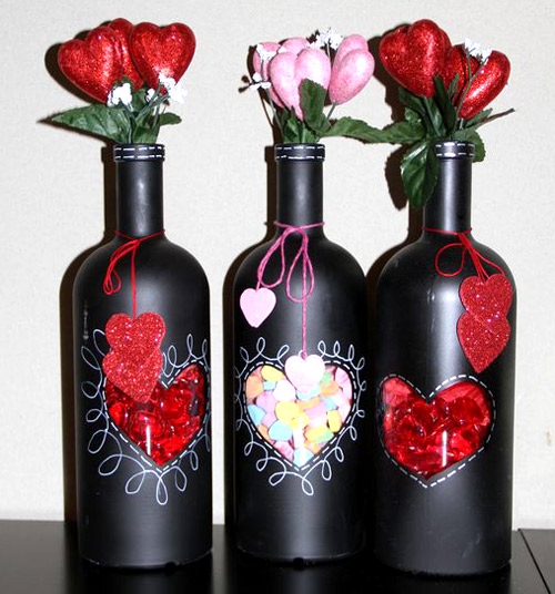 Valentine's Day Decoration ideas bottles decoration