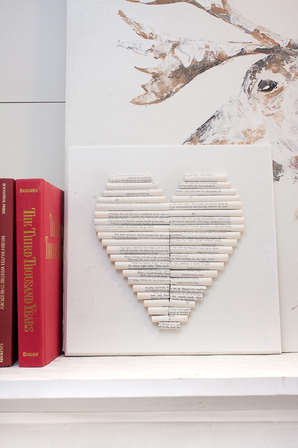 Book Page Heart Wall Art