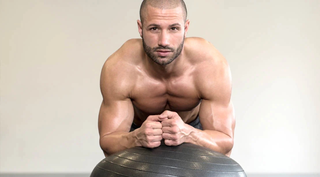swiss ball rollout for six pack abs
