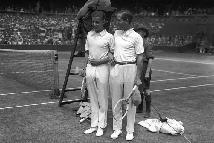 Buddy Austin and Rene Lacoste before a match, 1928